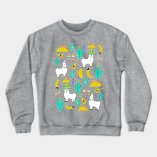 Llama Fiesta by Cindy Rose Studio Crewneck Sweatshirt